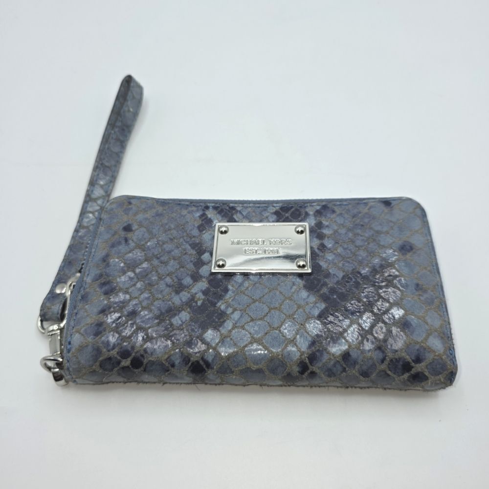 Michael Kors Bedford Blue Python Wallet - Picture 16 of 16